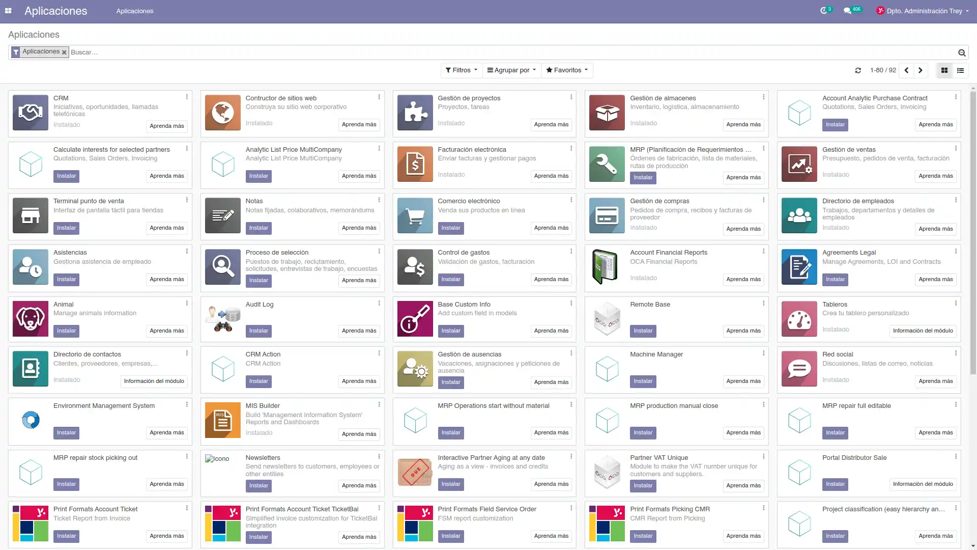 guía completa para la implementación de odoo erp en tu empresa Aplicaciones odoo community
