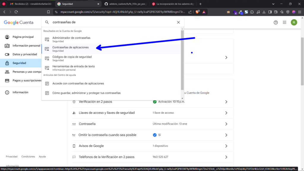 2FA google account